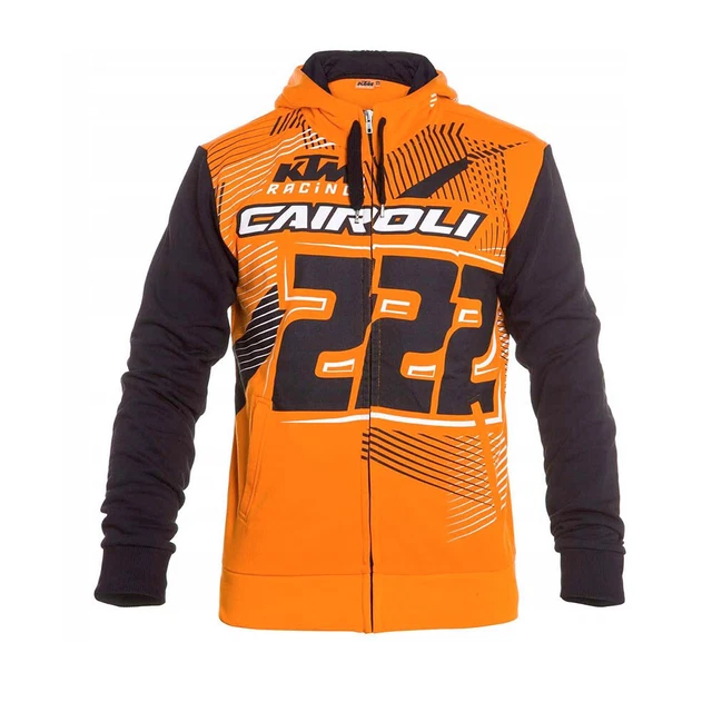 Vr|46 Felpa Con Zip Tony Cairoli Tc222 Ktm Orange Originale