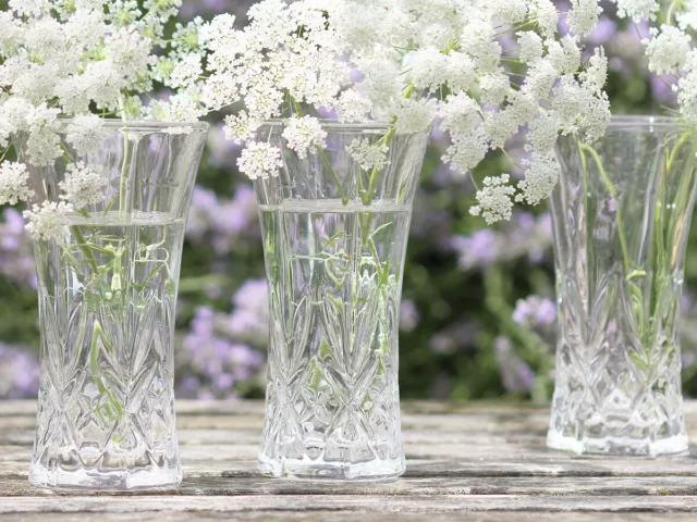 3 Flower Vintage Bottle Glass Bud Vase Holder Wedding Party Decor Home Valentine