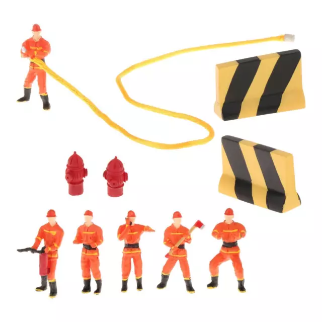 Miniatur-Feuerwehrfiguren Aus Kunstharz Im Maßstab 1:50 Für DIY-Projekte In 3