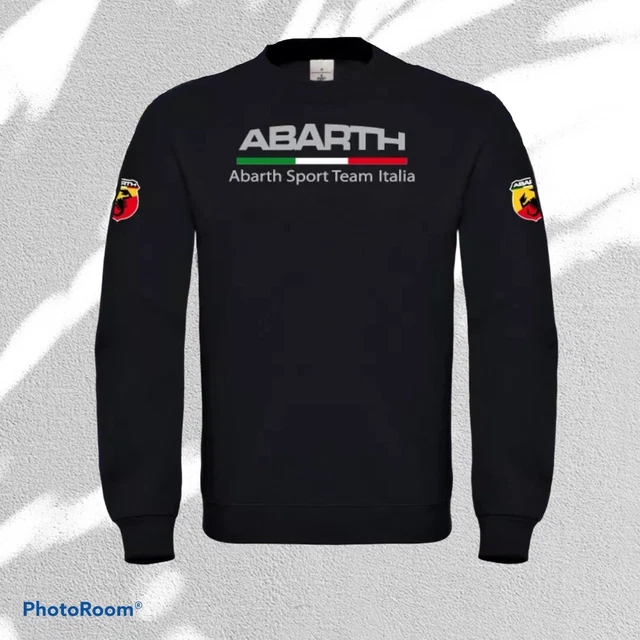 FELPA  GIROCOLLO Cotone  Sport Corsa Racing Moto Abarth Team Italia Auto 500