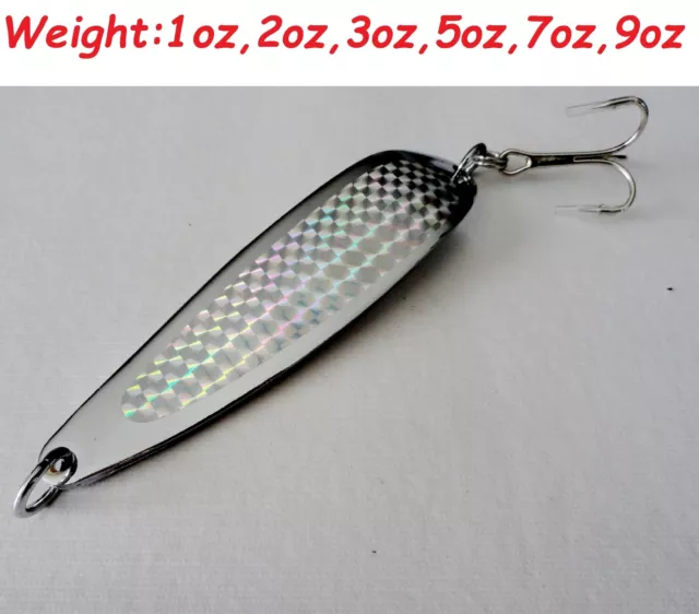 QTY 6 CASTING crocodile spoons 7oz silver saltwater fishing lures $34.99 -  PicClick