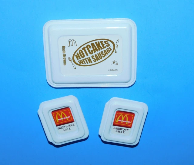 1980'S MCDONALD'S PLAY FOOD CHICKEN McNUGGET SAUCE & HOT CAKES