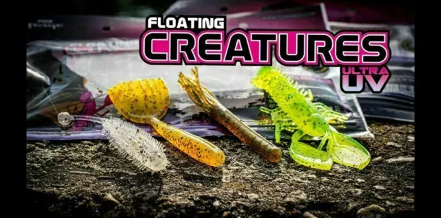 Fox Rage Ultra UV Floating Creature Baits Swing Ball Shovel Shad Worm Crayfish