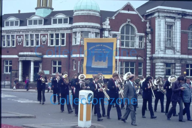 35mm Slide 1970's Doncaster Miner Rally parade  brass band Slide 1