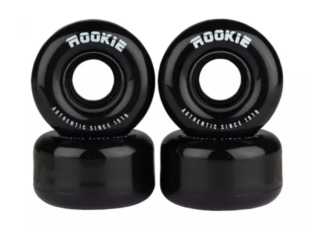 Rookie Skates Allstar Quad Skate Wheels 58mm 4 Pack, Black (Set Of 4)