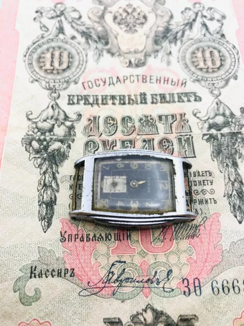 Orologio da uomo vintage con carica FRESCO 1940 SECONDA GUERRA MONDIALE 1930 OROLOGI SVIZZERI anni '30 3