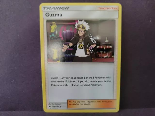 Pokémon TCG Guzma Burning Shadows 115/147 Regular Uncommon