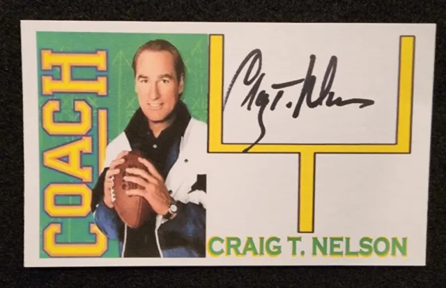 Craig T. Nelson Signed 3x5 Index Card Coach Poltergeist Incredibles Autograph