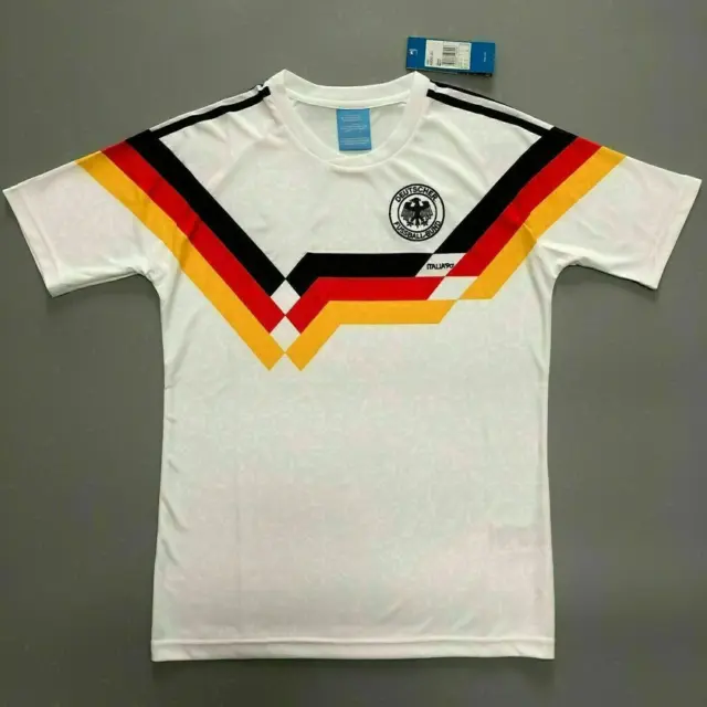 Maglia Maglietta Retrò Calcio Germania 1990 Shirt QW