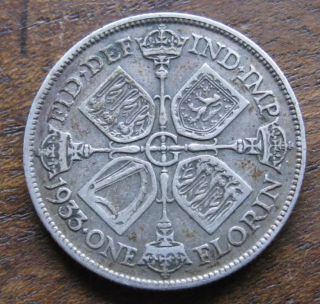 ZALDI2010 - UK, 1 Florin Of 1933. Silver