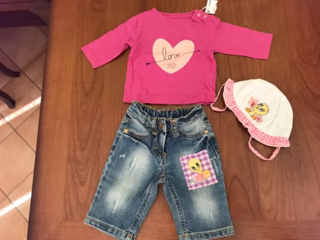 Completo bimba Monnalisa Bebè 3-6 mesi