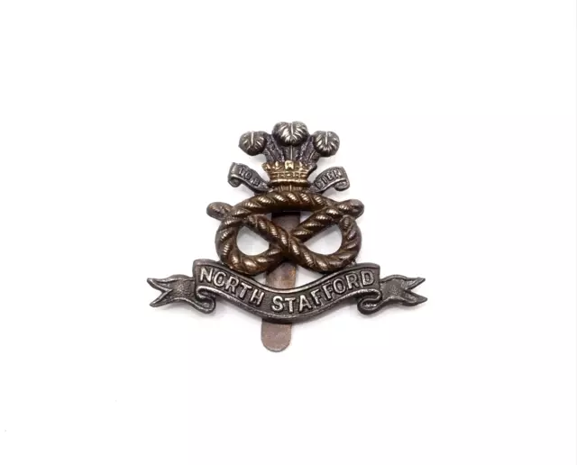 WW2 North Staffordshire (Stafford) Regiment Cap Badge With Slider By J R Gaunt