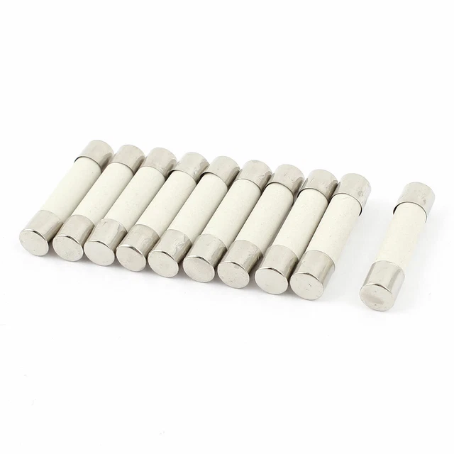 10 Pcs AC 250V 15A Fusibles Tube En Céramique Coup Rapide Cylindrique 6x30mm