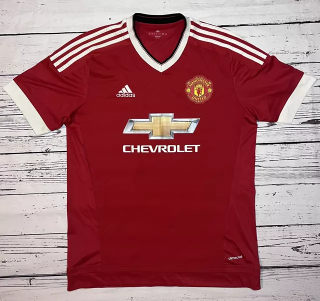 Manchester United 2015/2016 Football Shirt Home Kit Adidas Men’s Size L