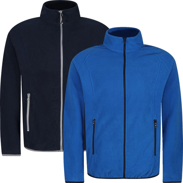 Mens Fleece Jacket Full Zip Up Polar Work Warm Outdoor Anti Pill Coat Top Pocket