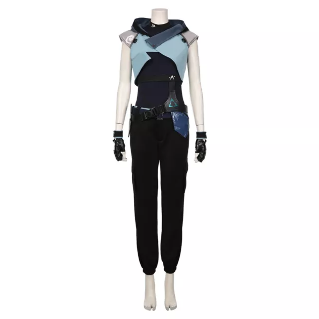 Game Valorant Jett Cosplay Costume Halloween Jumpsuit Outfit