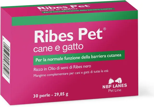 | Ribes Pet Cane E Gatto, 30 Perle Appetibili, per La Normale Funzione Della Bar