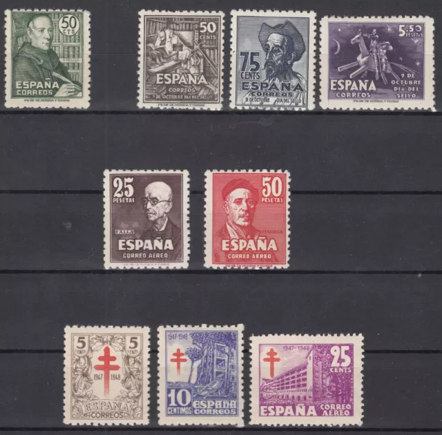 España - Año 1947 Completo - Sellos Nuevos Sin Fijasellos - Lujo - Mnh