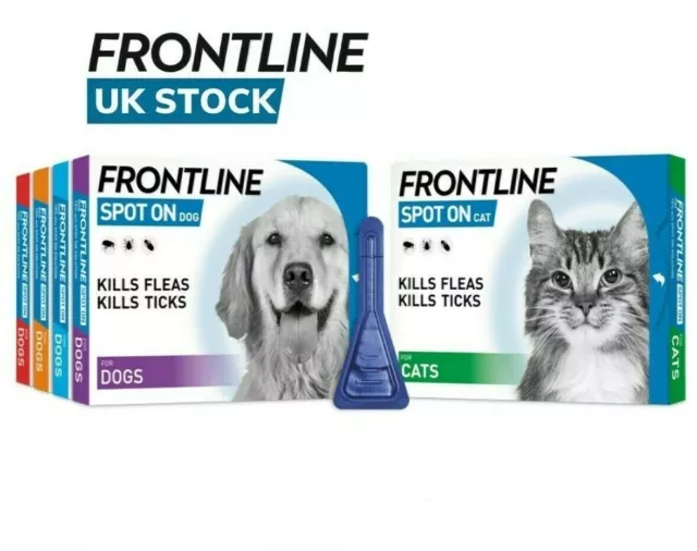 FRONTLINE SPOT ON Flea, Tick & Lice Treatment For S,M,L,XL Dogs & Cats (AVM-GSL)
