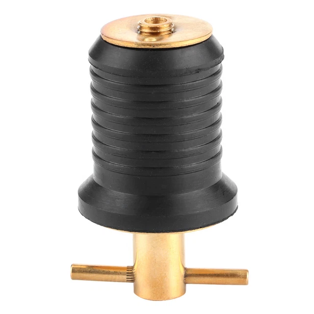 NUOVO 1 pollice spina di scarico ottone gomma accessori marini thandle twistIn per scafo