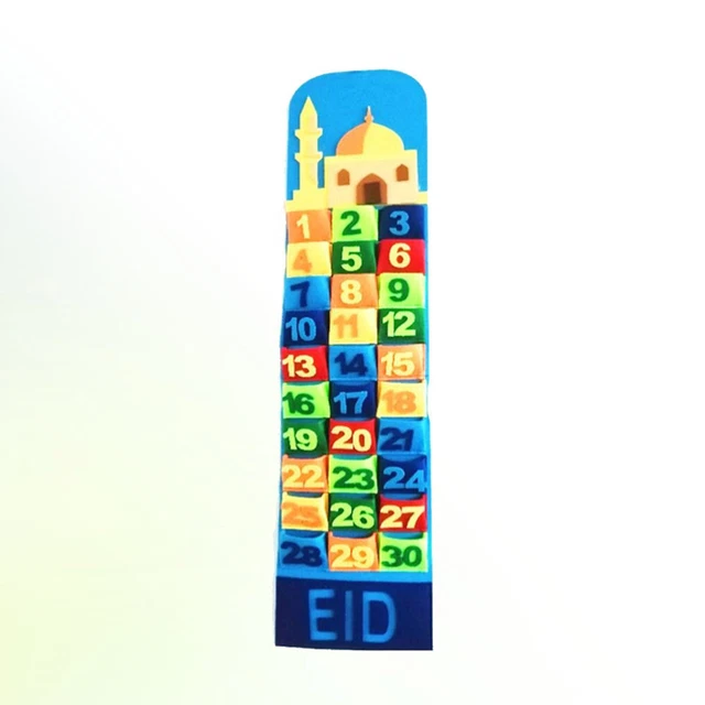 Calendario de Adviento 2021 Ramadán Eid Mubarak Cuenta regresiva Calendario colgante Eid