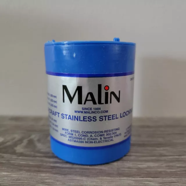 Malin Company .032 (.81mm) Diameter 34-0320-1BLC Lockwire Canister 364 ft 16Y049