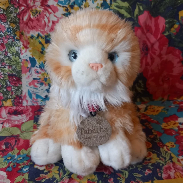 KEEL 8& TABATHA Ginger & White Cat Kitten Soft Toy Plush Red Collar £10