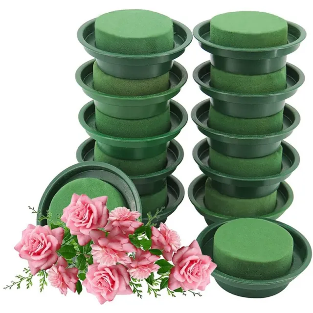 DIY Flower Arrangement Kit,Round Floral Foam Bowl with Green Round Wet Foam B8C1