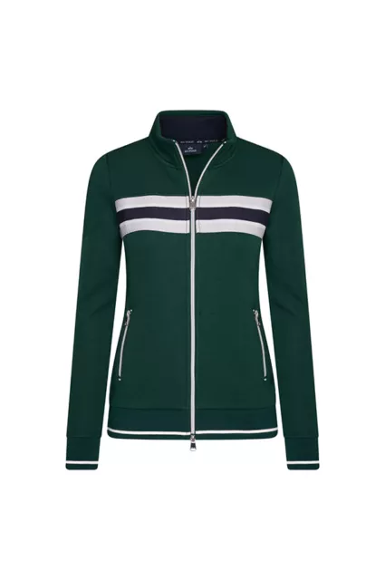 HV Polo Ladies Elize Sweat Jacket - Ivy Green - Large - ZIP UP JUMPER