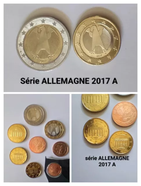 Série  euros  Allemagne 2017  atelier A - 1 Cent à 2 Euros /Poste Suivi .