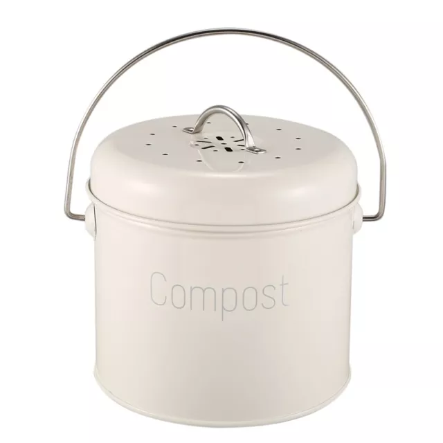 Poubelle à Compost 3L - Bac à Compost de Cuisine En Acier Inoxydable - Comp2069