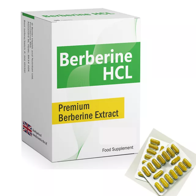 High-Strength 50,000mg Berberine HCL Capsules Tablets - UK Made Strongest