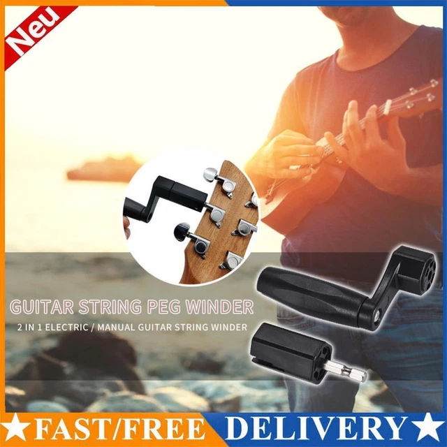 2 in 1 Guitar String Winder Bridge Peg Puller Electric Screwdriver Drill Bit