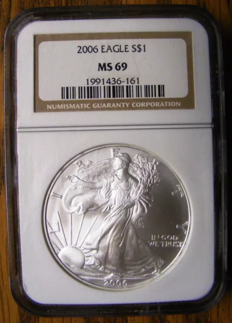 2006 American Eagle Silver Dollar NGC MS 69 superb Gem BU