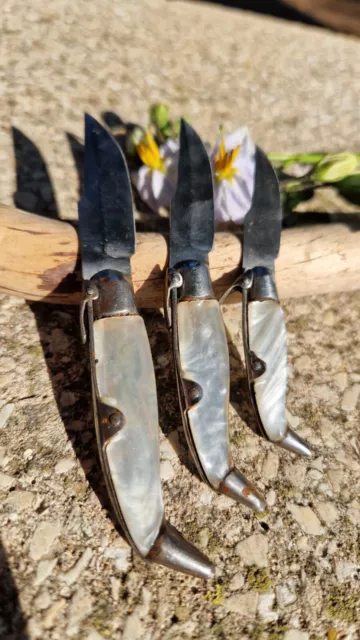 📌 Lot. Three mini knives ALBACETE, stainless steel, handmade. Spain Vintage⚔️