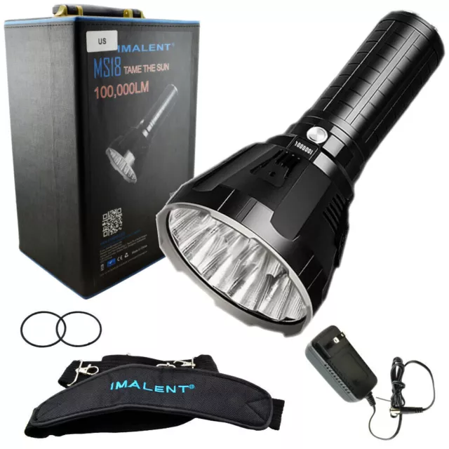 Imalent MS18 Brightest LED 100000 Lumens Torch Rechargeable Camping Search Light