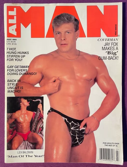 GAY: Vtg 1991 Sexy Male Beefcake Physique Muscle Magazine ALL MAN 5/4
