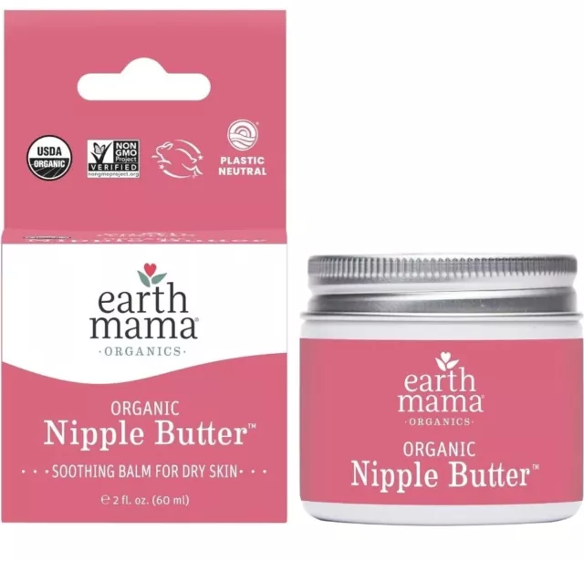 Earth Mama Organic NIPPLE BUTTER Balm, 2oz - Brand NEW