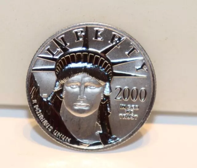 2000 US .9995 Platinum $50 1/2 oz Eagle Gem Unc