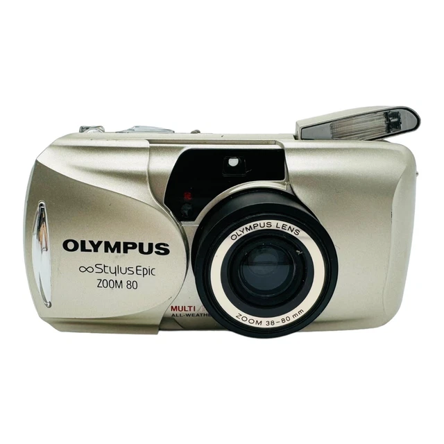 OLYMPUS STYLUS EPIC Zoom 80 35mm Film Camera Point & Shoot Silver