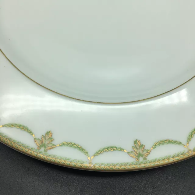 Philippe Deshoulieres Porcelain "Sully Green” One Dinner Plate Limoges France 3