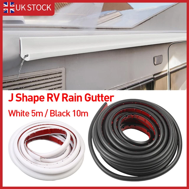 2 X 12m White Caravan Awning Rail Protector Strips - Motorhome, Camper Van Accessory