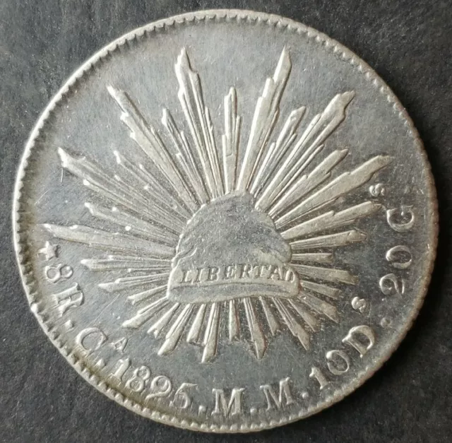1895 Mexico 8 Reales Silver Libertad
