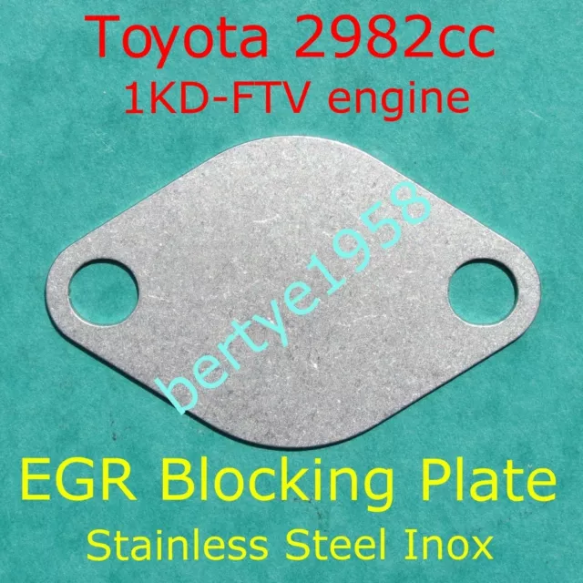 EGR VALVE BLANK plate 3.0L 1KDFTV Hilux, Land Cruiser, Hiace, Fortuner
