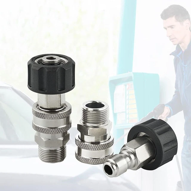 Stainless Steel Pressure Washer Adapter Quick Connect Fittings  Garden