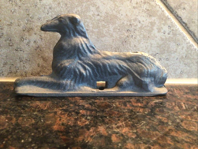 Vintage Borzoi Wolfhound Hurricane Fence Finial Cast Aluminum