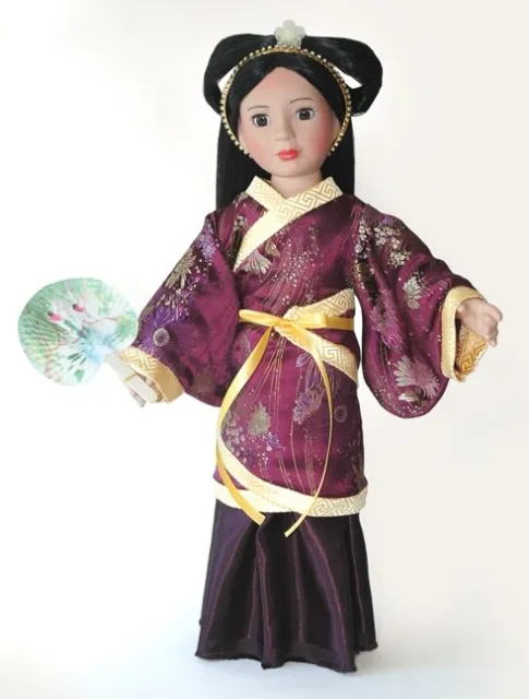 Chinese Dress & Japanese Kimono Print Pattern for 18" American Girl & Slim Dolls 3