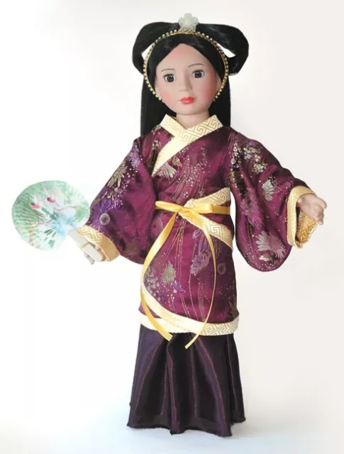 Chinese Dress & Japanese Kimono Print Pattern for 18" American Girl & Slim Dolls 3