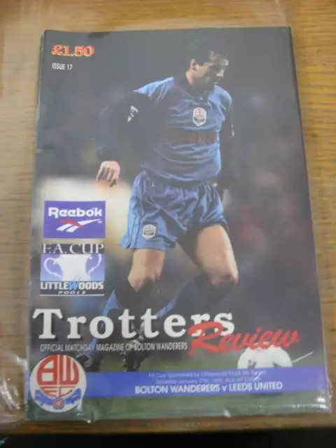 27/01/1996 Bolton Wanderers v Leeds United [FA Cup] [Postponed] (Light Crease)