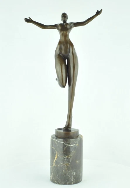 Estatua Bailarín Acróbata Sexy Moderno Estilo Art Deco Estilo Bronce sólido Firm